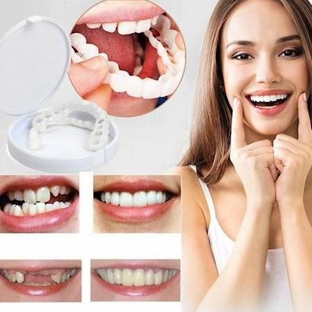 PRODUK BARU GIGI PALSU, GIGI PALSU LEPASAN 1 SET, SNAP ON SMILE