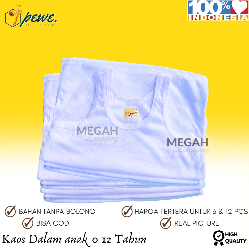 C2D GROSIR 1 LUSIN 12 PCS SINGLET KAOS DALAM ANAK LAKI LAKI UMUR 0 - 12 TAHUN - KAOS DALAM ANAK LAKI