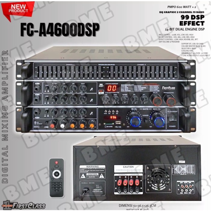 POWER AMPLIFIER KARAOKE FC A4600 DSP BLUETOOTH ORIGINAL FCA4600DSP