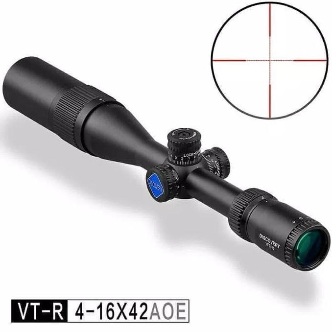 Teleskop Discovery vtr 4-16x42 AOE Original logo biru