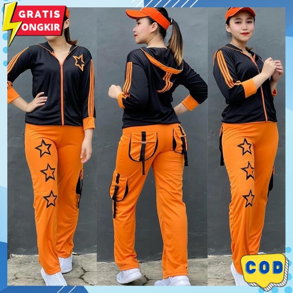 One Seat Baj Fitnes Setekan Senam Aerobic Stlan Sprot Olah Raga Serelan Cewe Remaja Satu Set Baju Da