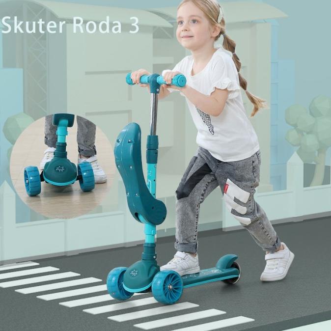 Scooter Skuter Otoped Anak Roda 3/Skuter Dengan Lampu/Skuter Anak