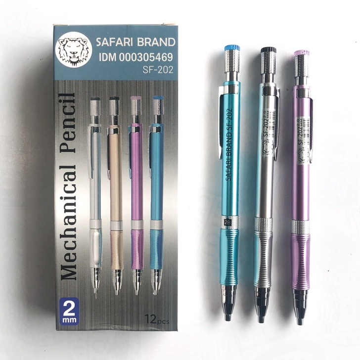 

Terlaris S6ZSF (12 Pcs) Pensil Mekanik 2.0 MM Safari Brand SF-202 Y86 ✻Bestseller