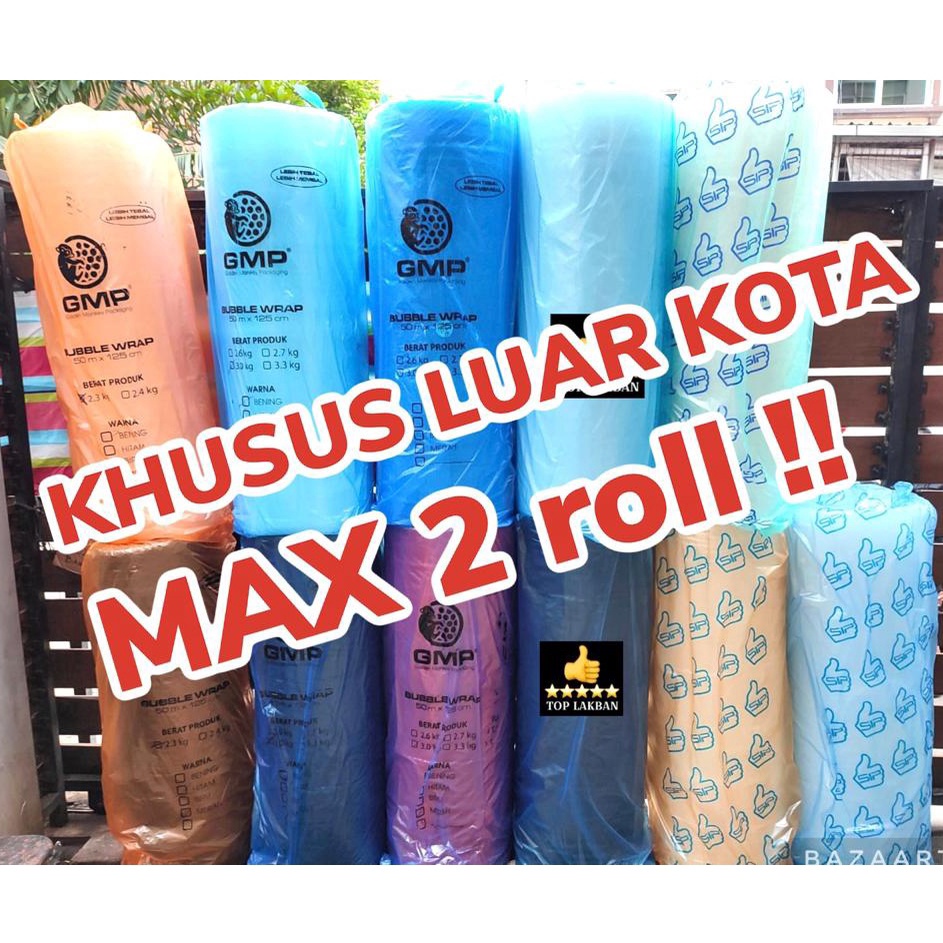 

✫Ready Stock✣➤ 9QQGU KHUSUS LUAR KOTA BUBBLE WRAP 1,25 meter x 50 meter H61 Pasti Murah