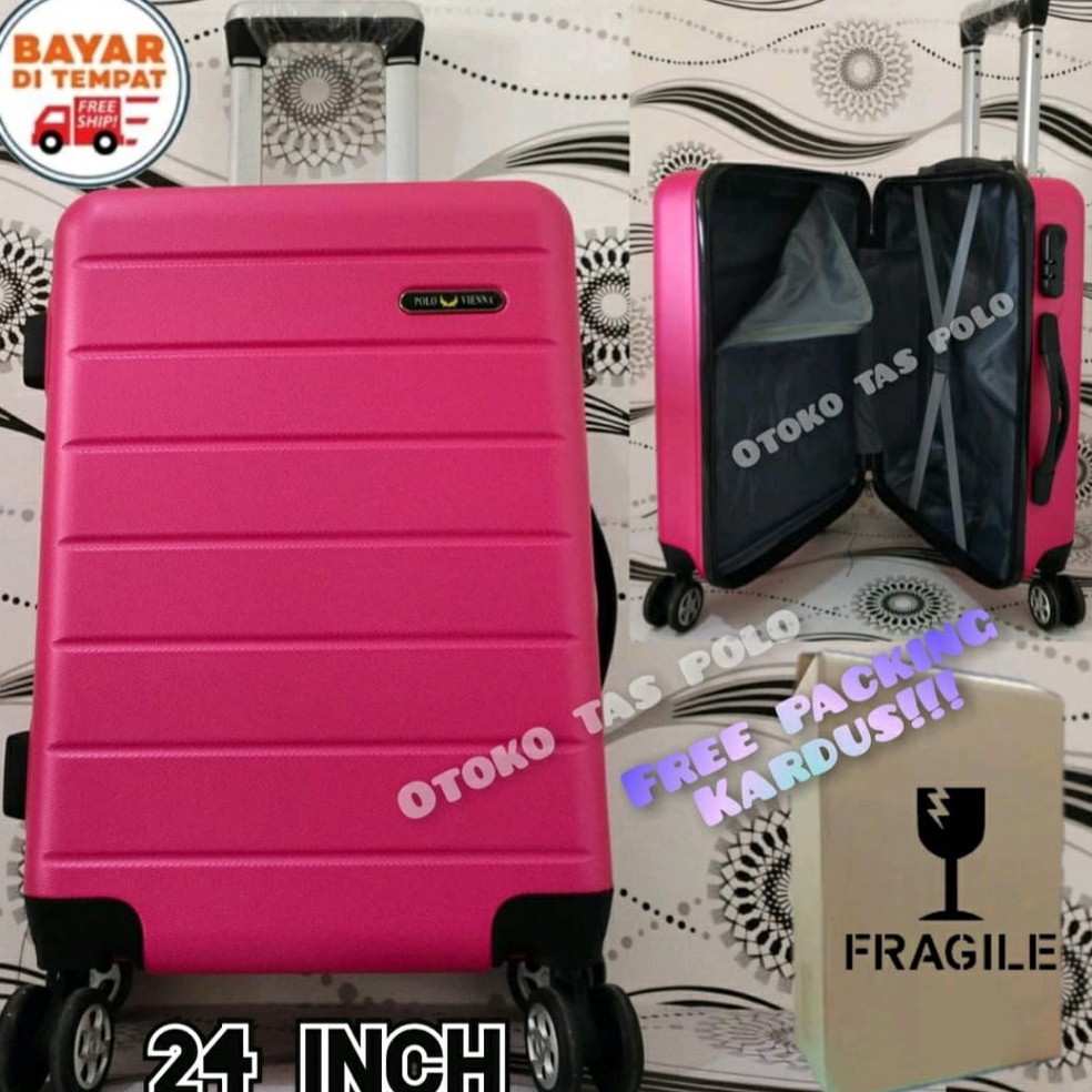 SPECIAL PRICE. koper 24 inch - koper polo - model hardcase roda 4 putar
