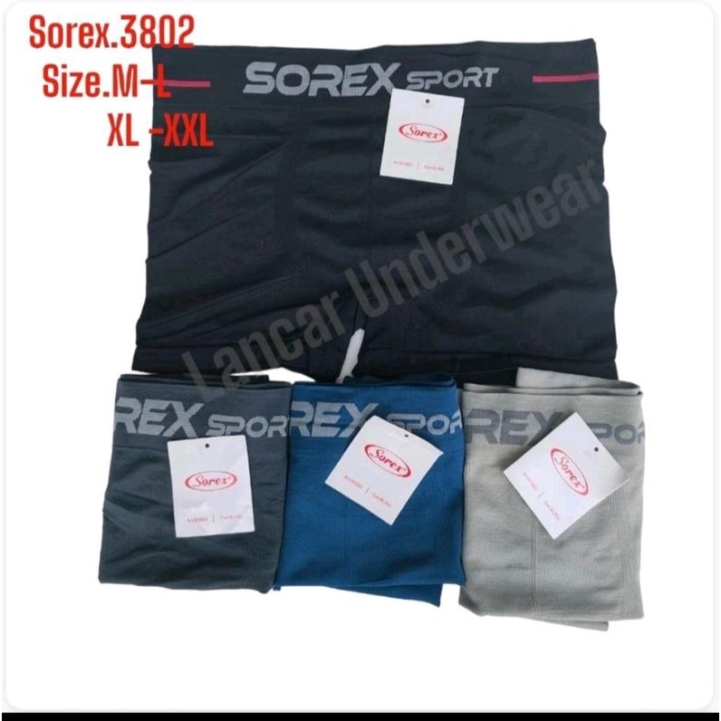CD Sorex Man Boxer Pria 3802 | Celana Dalam Dewasa Cowok Lusinan Sorek Segiempat Lembut Murah Katun 