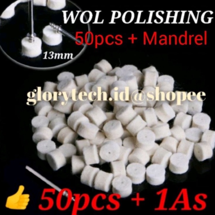 ➵NWh WOOL POLISHER 13X9 / MINI GRINDER WOL POLES / POLISHING WOL /MATA BOR WOL POLES GOSOK ✼ ❆