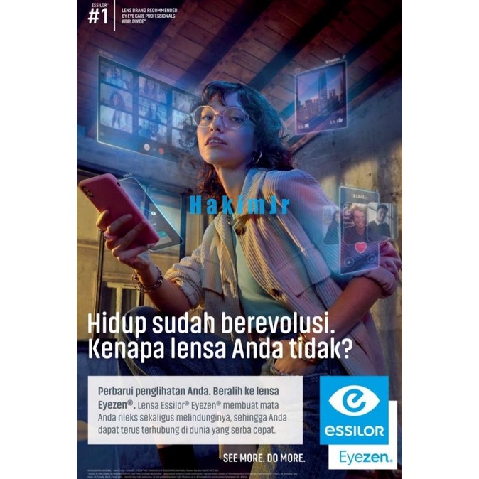 LENSA KACAMATA ESSILOR EYEZEN START / BOOST CRIZAL SAPPHIRE HR