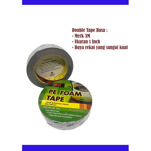 

Double Tape Busa Tebal Ukuran 1" Merk 3M