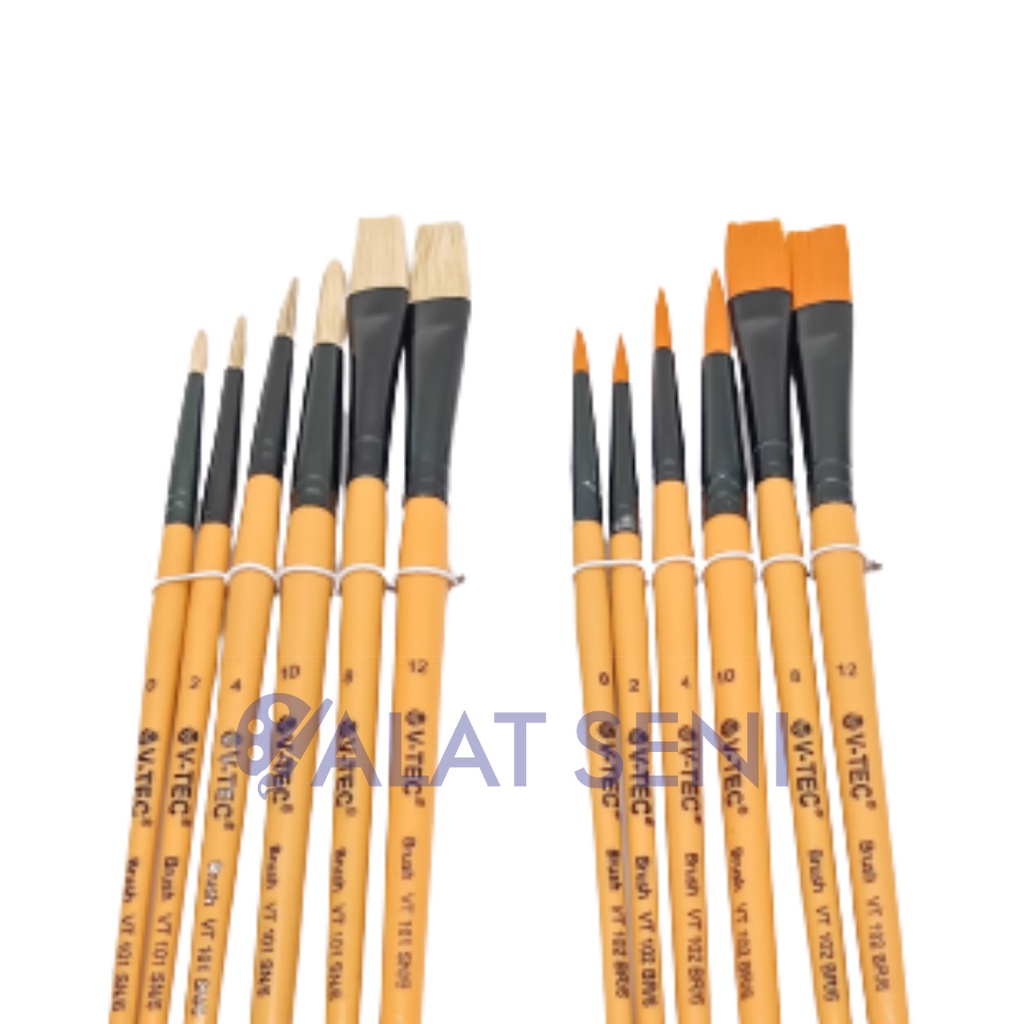 

RNJ V-TEC ARTIST BRUSH / KUAS LUKIS SET V TEC / KUAS LUKIS CAT AKRILIK / PAINT BRUSH ACRYLIC ROUND