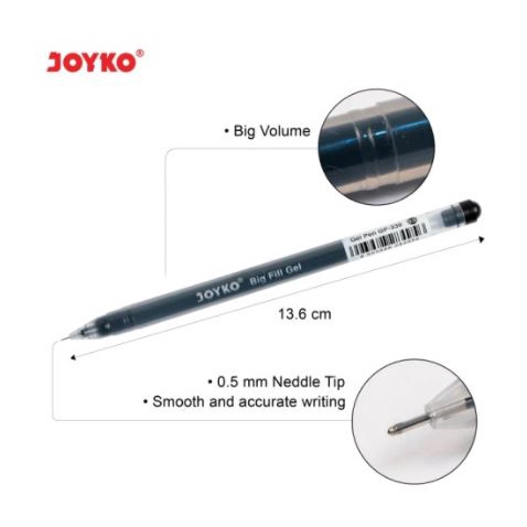 

W9U PULPEN PEN GEL JOYKO BIG FILL GEL 0.5 MM GP-330 (12PCS) JH2