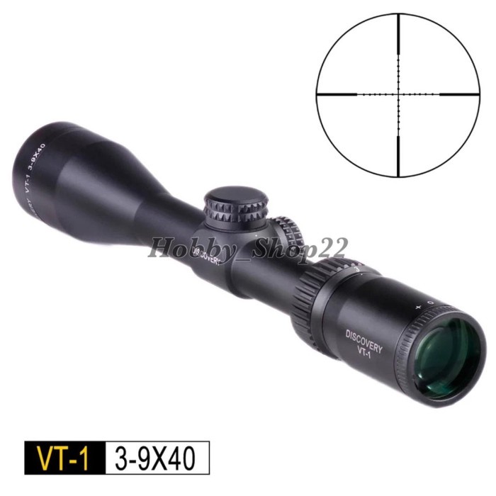 Terlaris Telescope / Teropong Discovery Vt1 3-9X40 Mil Dot Reticle