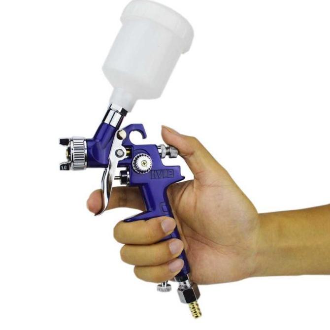 Spray Gun Nozzle Hvlp Airbrush Paint Alat Spet Cat Semprot Tabung Atas