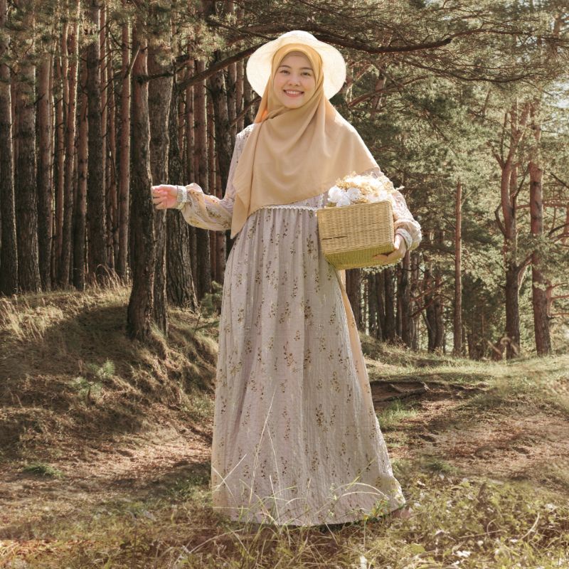 Gamis Louisa Motif Terbaru Hijab Alila