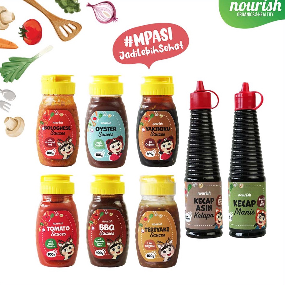 

Ready Stock Nourish Saus Bumbu MPASI No MSG / Kecap MPASI No MSG / Saus Organik / Saus Bumbu Tanpa Pengawet / Kecap Tanpa Pengawet Bestseller