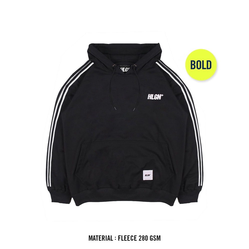 Id2i2Hw HOOLIGANS Hoodie Bold Linea - Black