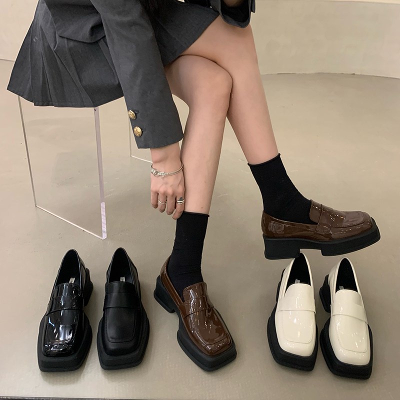 ❤Platform Oxfords Women's Shoes Women Heels Lolita shoes School Uniform Student Girls Kawaii Square 