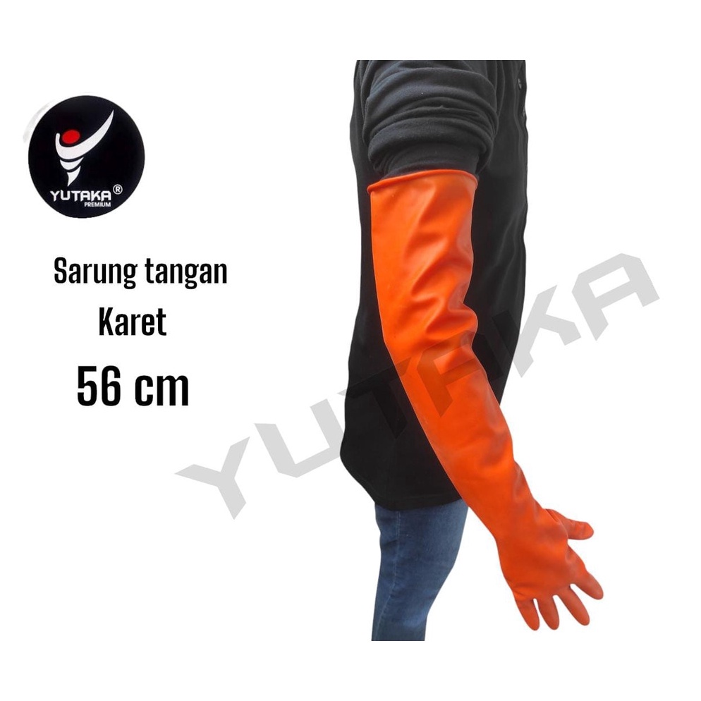 [CODEBARANG369DHS] SARUNG TANGAN KARET 56 cm warna orange/murah SARUNG TANGAN KARET 56 cm warna oran