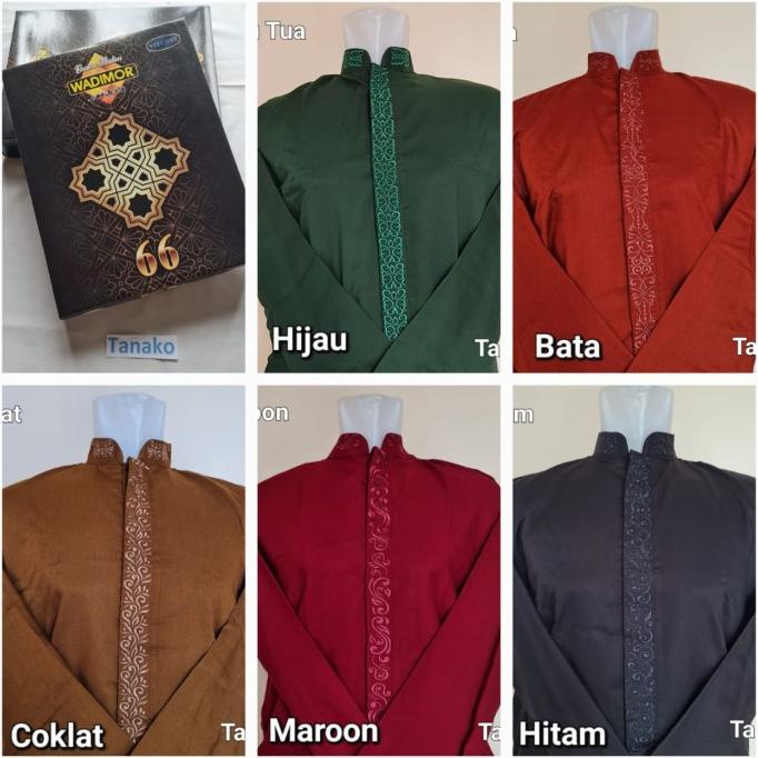 Baju Koko Wadimor/Busana Muslim /Baju Koko Dewasa Lengan Panjang