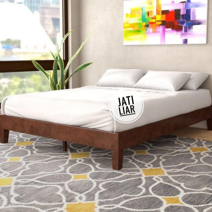 Promo Dipan Kayu Jati Asli Perhutani Kokoh / Ranjang Kayu Bestq