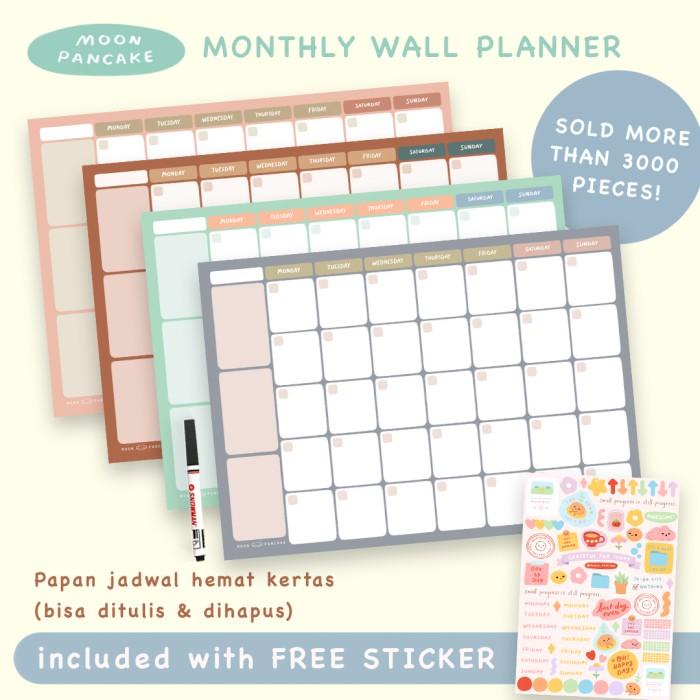 

Moon Pancake Wall Monthly Planner Board