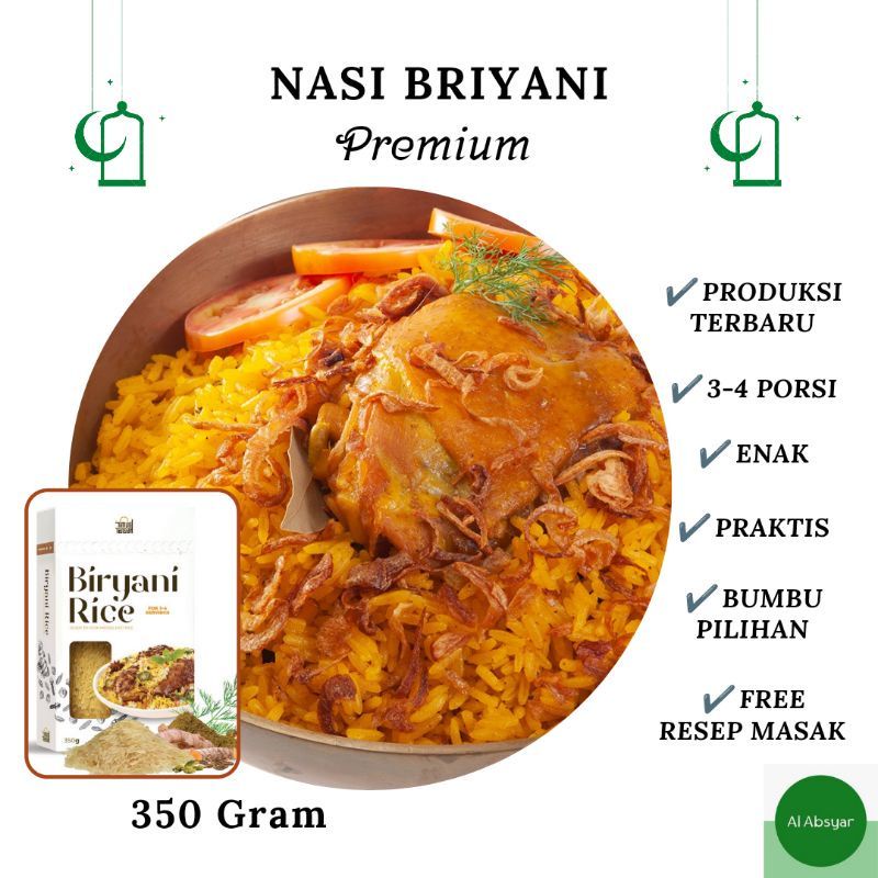 

Bumbu Nasi Briyani Instant Premium Timur Tengah UNTUK 3-4 Porsi Bumbu Masak Instant Timur Tengah Bumbu Praktis Mamah Muda Nasi