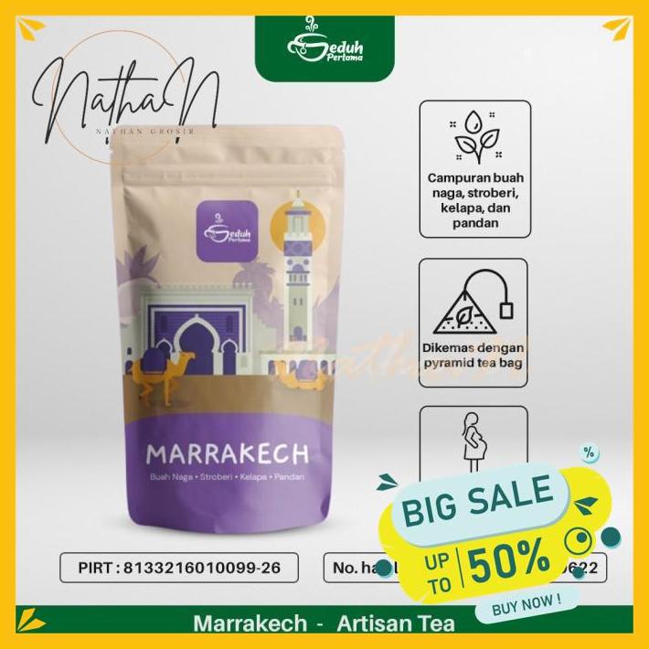 

MARRAKECH - ARTISAN TEA PREMIUM | BUAH NAGA, STRAWBERRY, KELAPA,PANDAN PRODUK TERBAIK !!