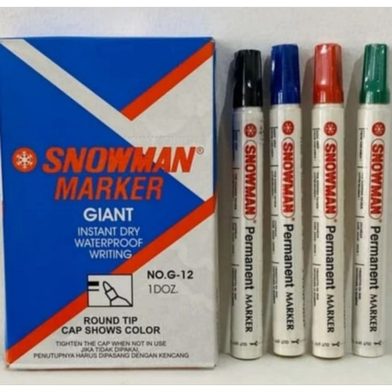 

Spidol Snowman G12 Permanent Marker