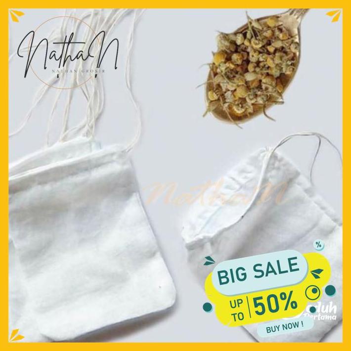 

REUSABLE TEA BAGS / KANTONG DAPAT DIGUNAKAN BERULANG KATUN MUSLIN BEST SELLER !!