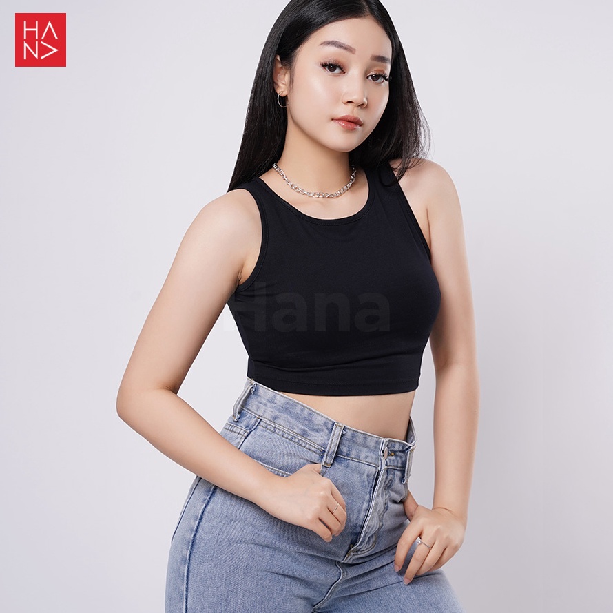 Grosiran Murah Hana Fashion - Sita Crop Tank Top Atasan Wanita - TT007 