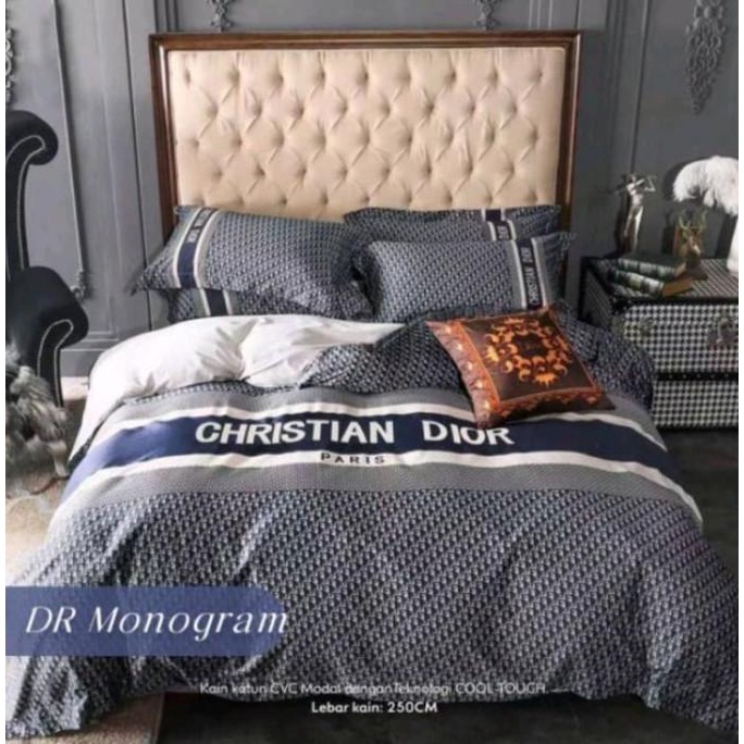 Ready Sprei Katun Star Christian Dior Monogram Uk 90X200 S.D 200X200