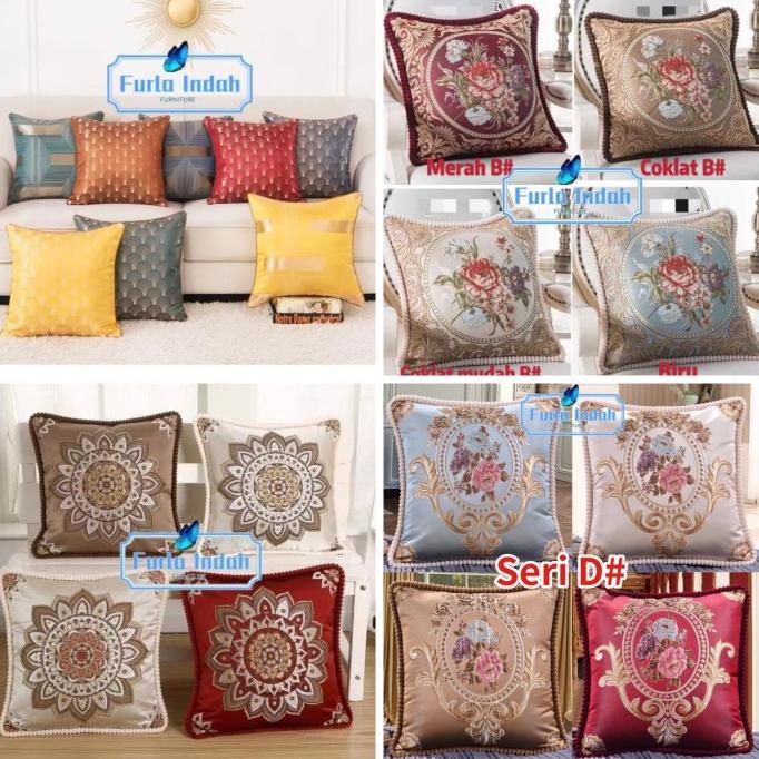8.8Sale Sarung Bantal Sofa Mewah Import 4545Cm