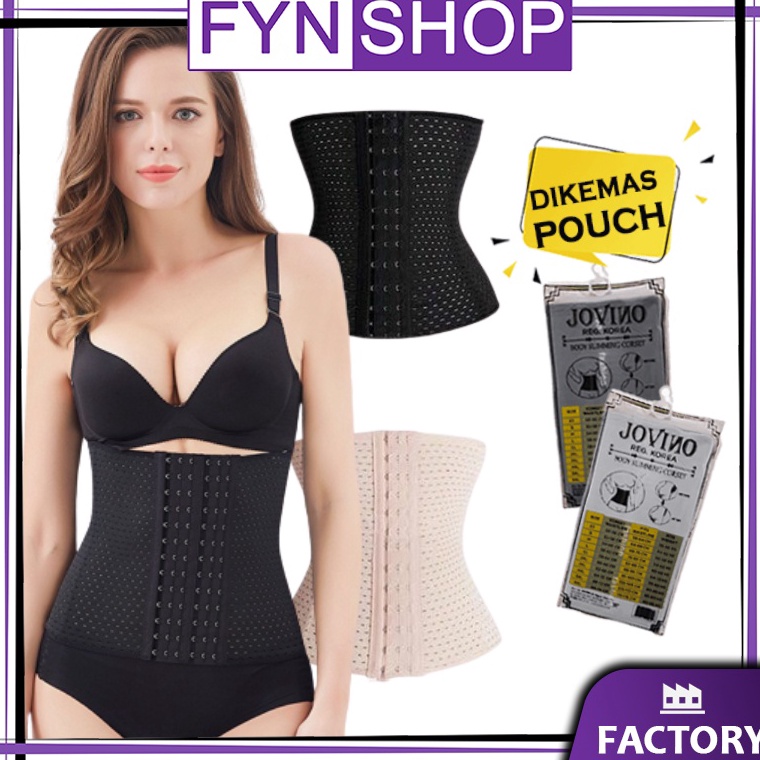 Diskon?? Fynshop ♛ UW15 Korset Pelangsing Pinggang Perut Pembentuk Tubuh Korset Ukuran Besar JOVINO 
