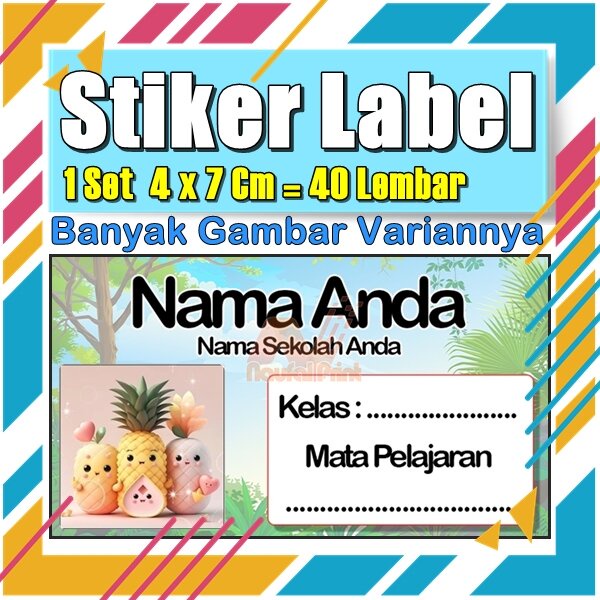 

Stiker Label Nama Buku Pelajaran Anak Karakter Hewan Lucu Cute Murah Sticker Kecil Banyak 20 Lembar Anime Vol-36