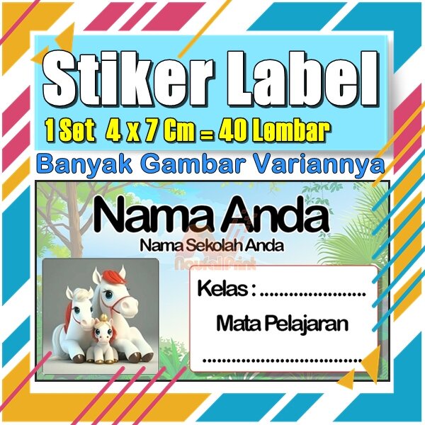 

Stiker Label Nama Buku Pelajaran Anak Karakter Hewan Lucu Cute Murah Sticker Kecil Banyak 20 Lembar Anime Vol-50