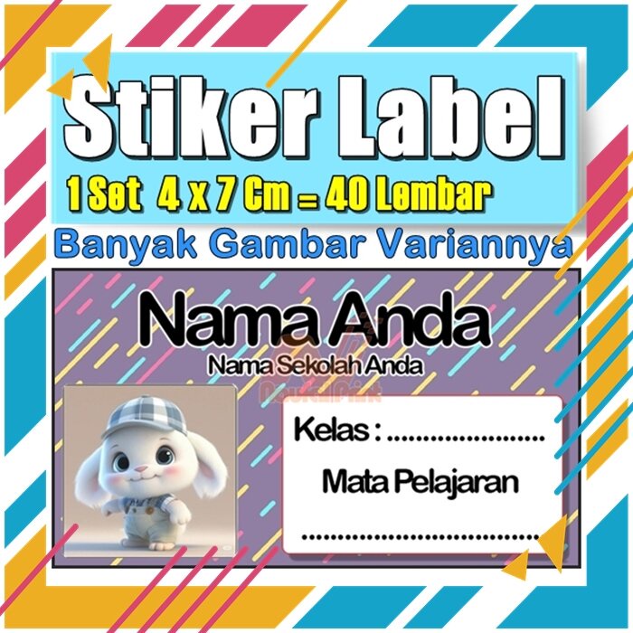 

Stiker Label Nama Buku Pelajaran Anak Karakter Hewan Lucu Cute Murah Sticker Kecil Banyak 20 Lembar Anime Vol-194