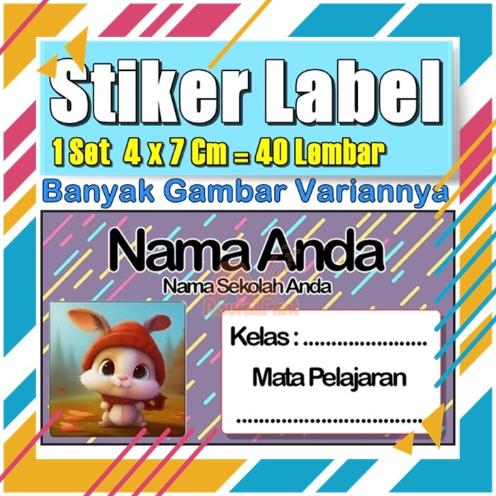 

Stiker Label Nama Buku Pelajaran Anak Karakter Hewan Lucu Cute Murah Sticker Kecil Banyak 20 Lembar Anime Vol-199
