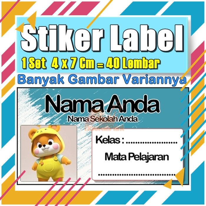 

Stiker Label Nama Buku Pelajaran Anak Karakter Hewan Lucu Cute Murah Sticker Kecil Banyak 20 Lembar Anime Vol-283