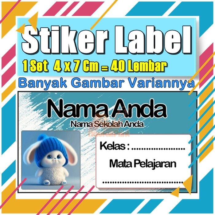 

Stiker Label Nama Buku Pelajaran Anak Karakter Hewan Lucu Cute Murah Sticker Kecil Banyak 20 Lembar Anime Vol-292