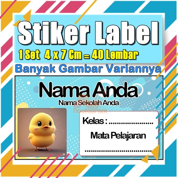 

Stiker Label Nama Buku Pelajaran Anak Karakter Hewan Lucu Cute Murah Sticker Kecil Banyak 20 Lembar Anime Vol-556