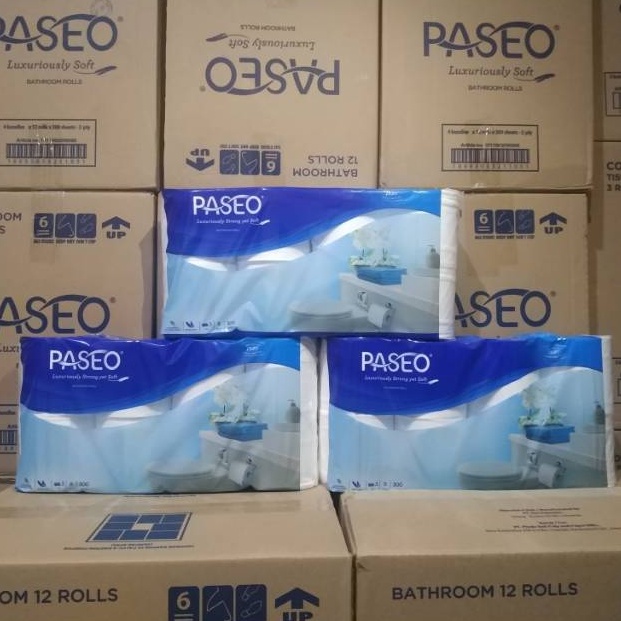 Harga Promo.. Tissue Paseo Bathroom isi 8 rolls-3ply-300sheets/ tissue toilet/wc paseo isi 8 rolls W