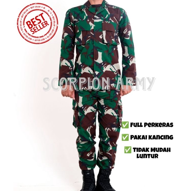 Terkini¿SETELAN BAJU PDL TNI AD PANCA PRODUKSI SUDAH DIPERKERAS✯