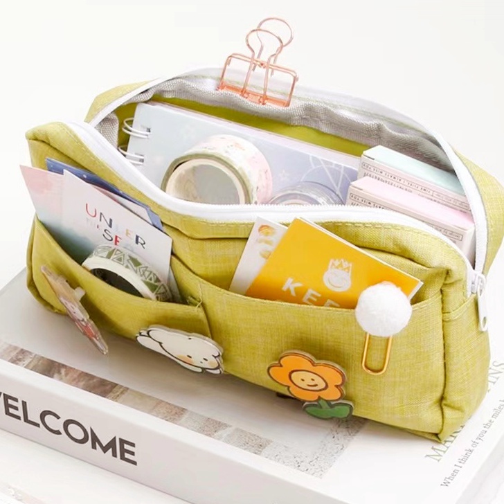 

JDZJ5874 『MPD』 Tempat pensil Kotak pensil lucu Cute large capacity canvas pencil case Tas Pena Kapasitas Besar Ins Jepang SMP anak Bernilai Tinggi Siswa Kotak Alat Tulis In Trendi Gadis Tas Alat Tulis
