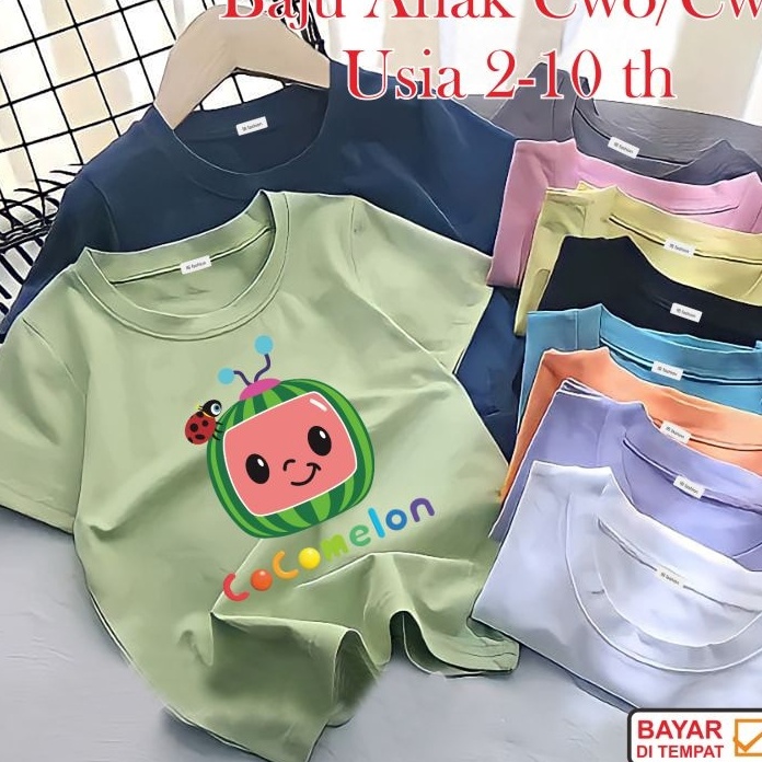 NGLB4603 ✔   ((IB))KAOS ANAK2 UNISEX/COCO MELON DIGITAL SABLON