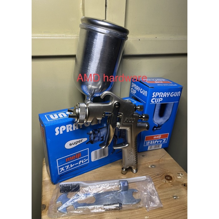 MEIJI F100 SPRAY GUN TABUNG ATAS SPET SEMPROTAN CAT KOMPRESOR ORIGINAL