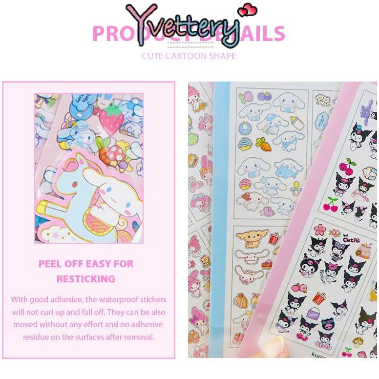 

Terbaik Cod 4Pcs/Set Sticker 2D Mini Aesthetic Sanrio / Stiker Decor Anak Cinnamoroll/Kuromi/Melody/Sticker Waterproof Aeesthetic-Yy