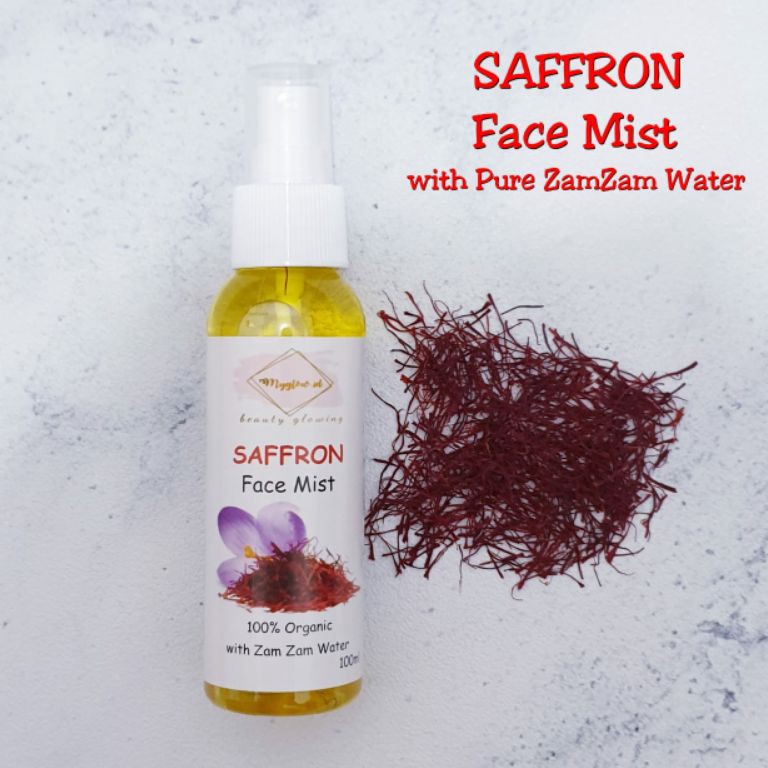 ZXD-78 SAFFRON FACE MIST 100ML WITH PURE ZAMZAM WATER ORIGINAL SAFFRON PREMIUM 306