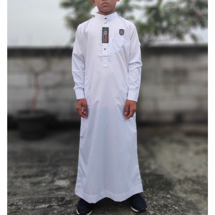 Terbaru Jubah Gamis Anak Remaja Laki Laki Polos Lengan Panjang Putih