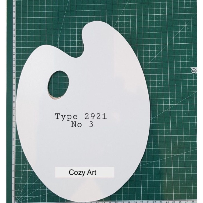 

✢Model Terkini❁ Palet Kayu Oval Cat Minyak Warna Putih V-Tec 2921 No 3 B84 ➳