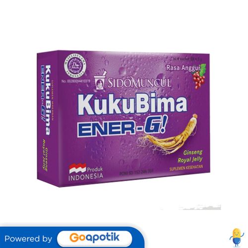 

KUKUBIMA ENER-G ANGGUR 4.5 GRAM BOX 6 SACHET